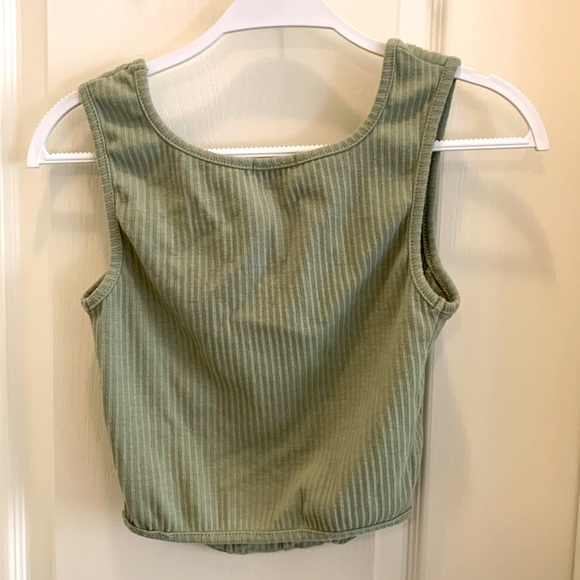 prettylittlething sage green corset top size 4 - Picture 2 of 4